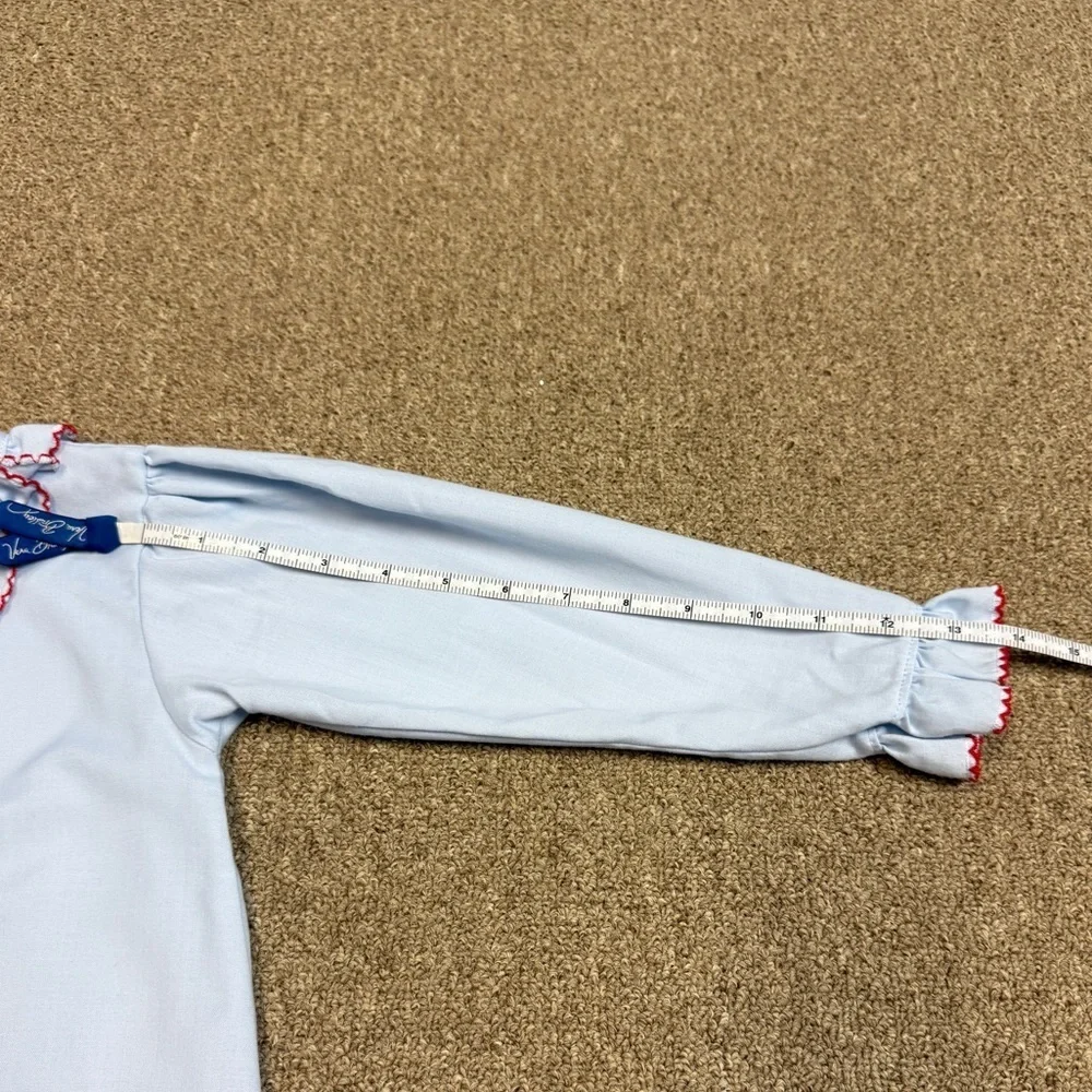 Sweet Dreams: Girls Light Blue Candy Cane Night Gown, Size 5